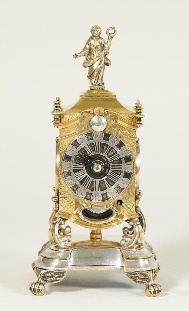 Restaurierte Reiseuhr von J. G. Kriedel.